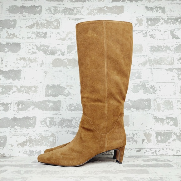 NEW Vince Camuto Women's Avriah Brown Suede Knee High Boots V212 - Picture 1 of 13